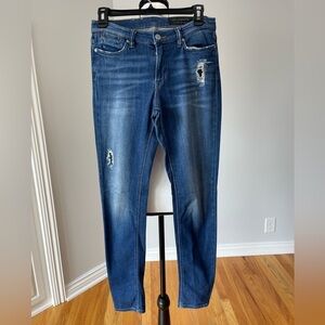 All Saints size 27 skinny distressed jeans rocker festival  casual hipster denim